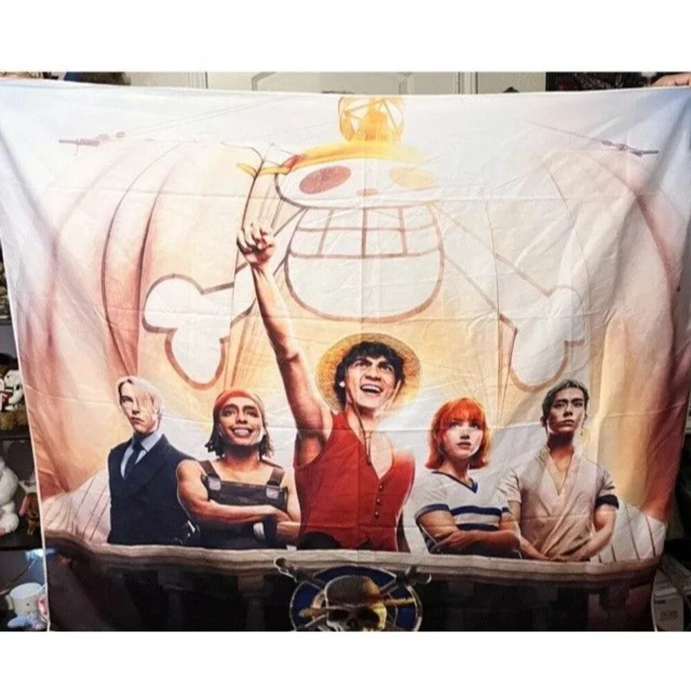 One Piece Netflix Series Banner Backdrop Tapestry 59x79 Mural Wall Art Cloth